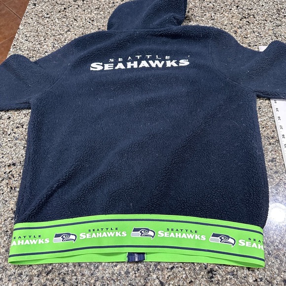 NFL Seattle Seahawks Jacket Women Size L Blue Green Full Zip FLAW - Picture 6 of 9
